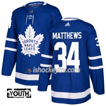 Børn NHL Toronto Maple Leafs Trøje Auston Matthews 34 Adidas 2017-2018 Blå Authentic